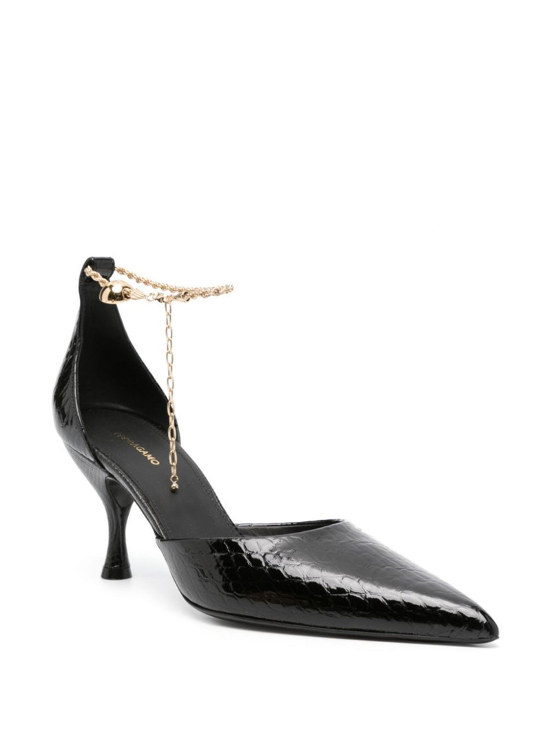 FERRAGAMO 80mm logo-engraved leather pumps outlook