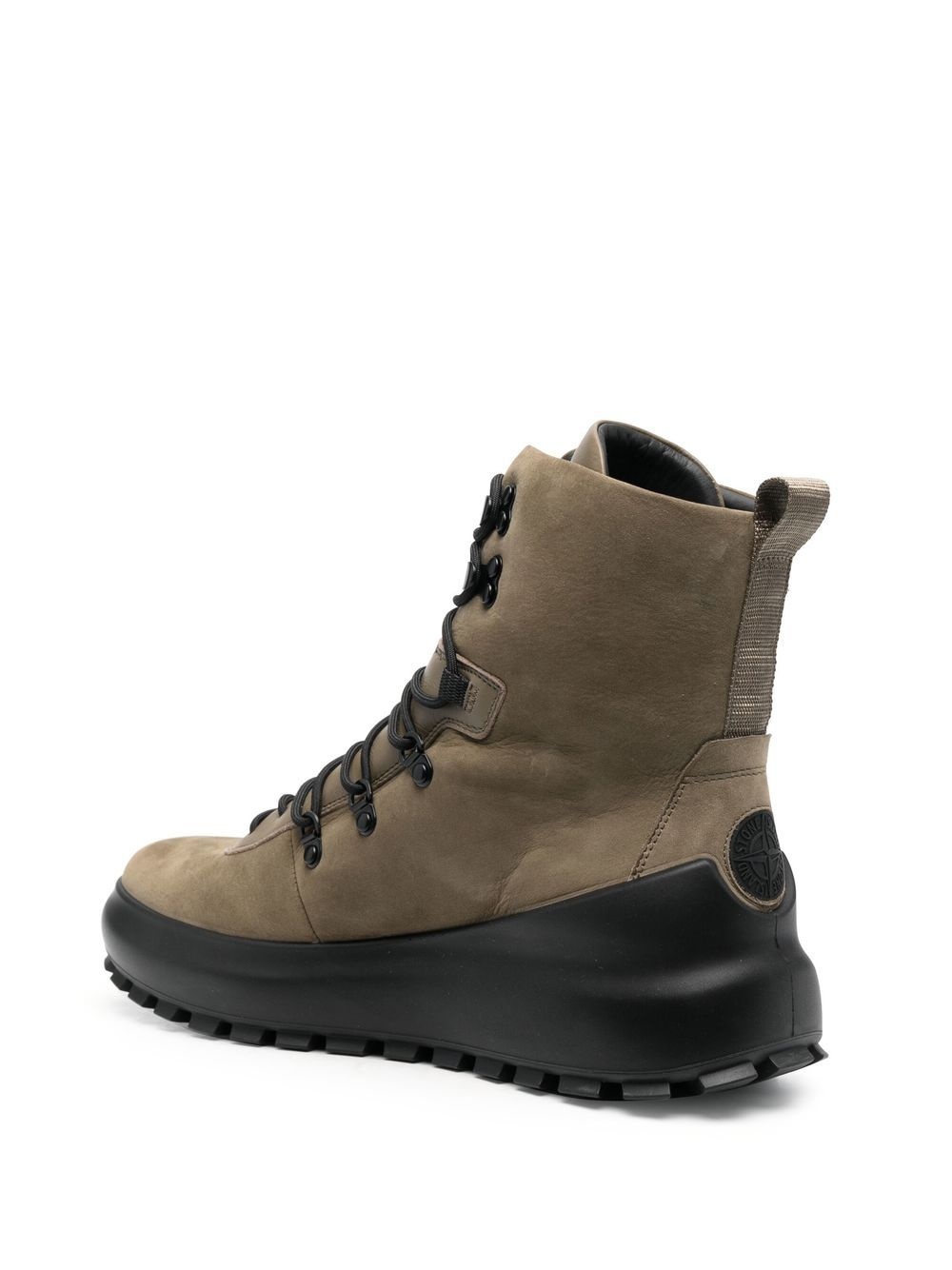 lace-up suede boots - 3