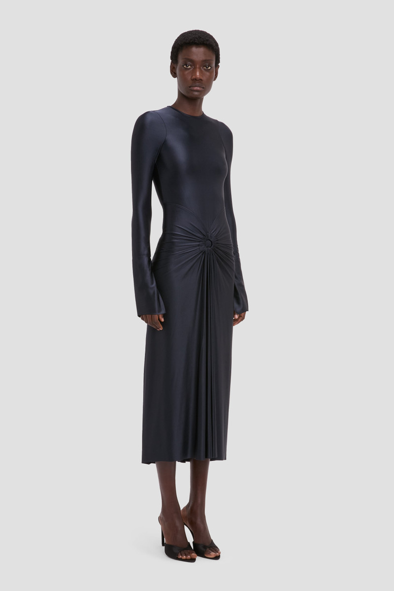 Frances Midi Dress In Navy 3