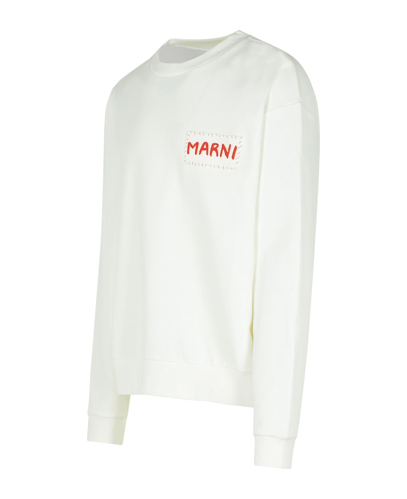 White Cotton Sweatshirt - 2