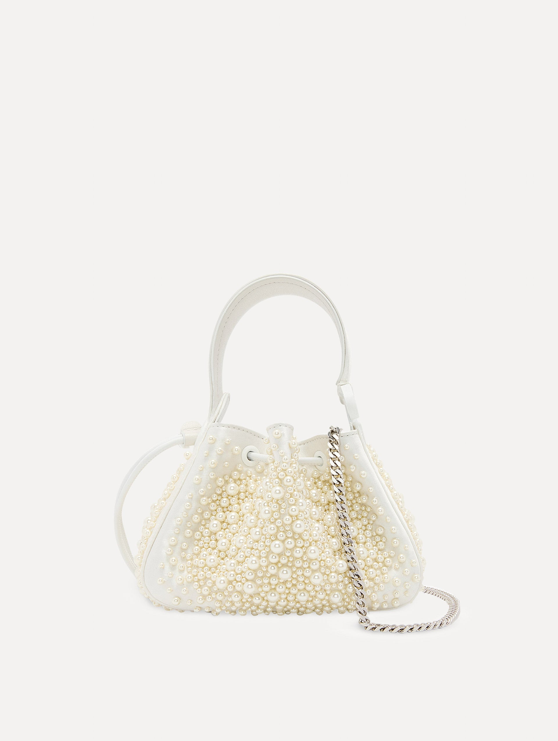 NANO PEARL EMBROIDERED O HANDLE BAG - 3