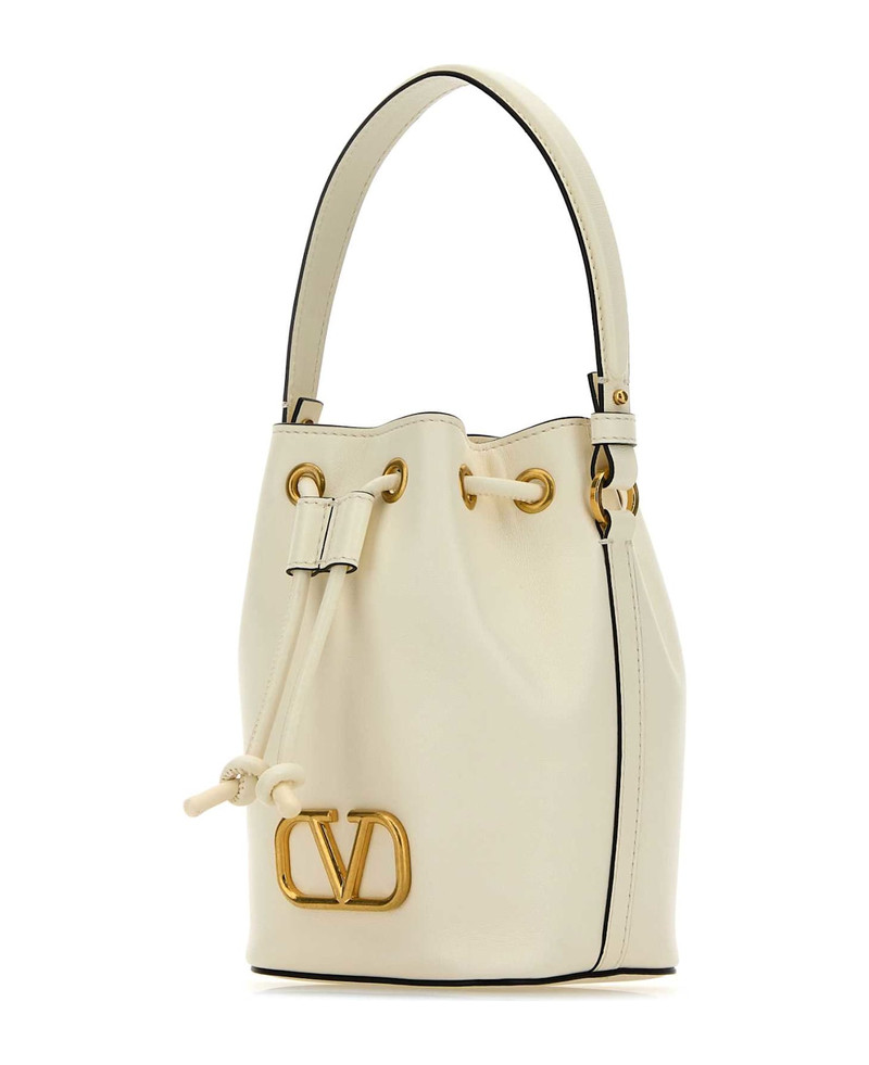 Valentino Ivory Nappa Leather Vlogo Signature Bucket Bag outlook