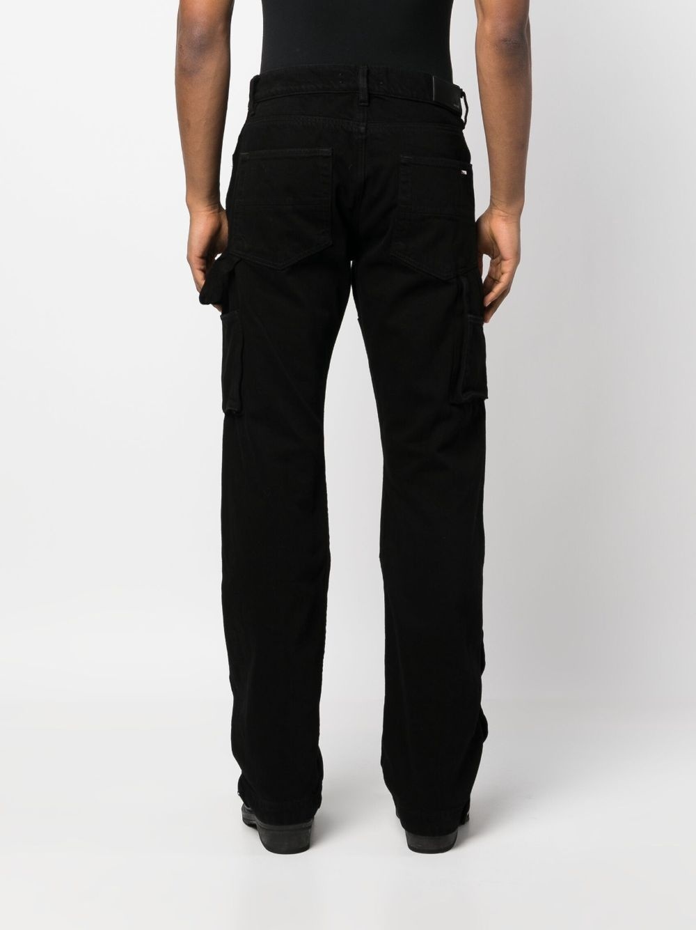 distressed straight-leg jeans - 4