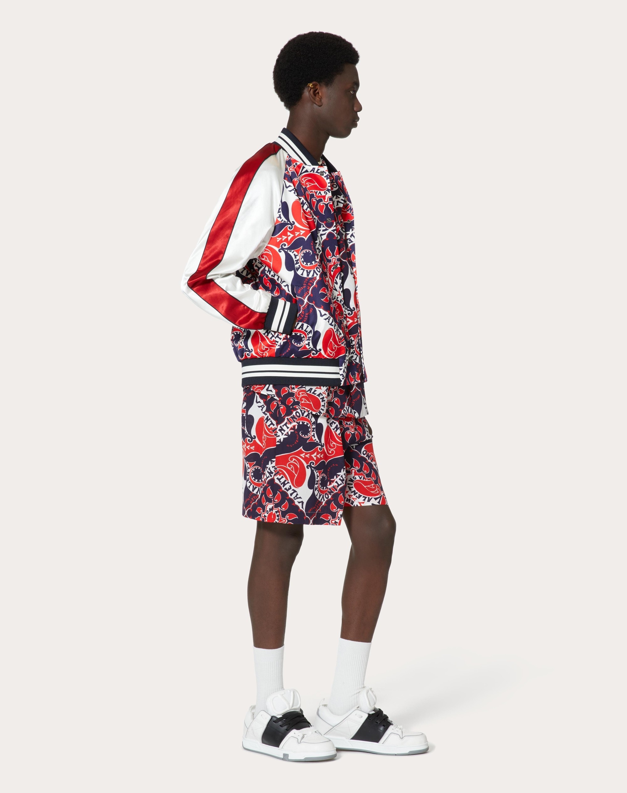 ARCHIVE MANIFESTO BANDANA PRINT VISCOSE AND COTTON BOMBER JACKET - 2