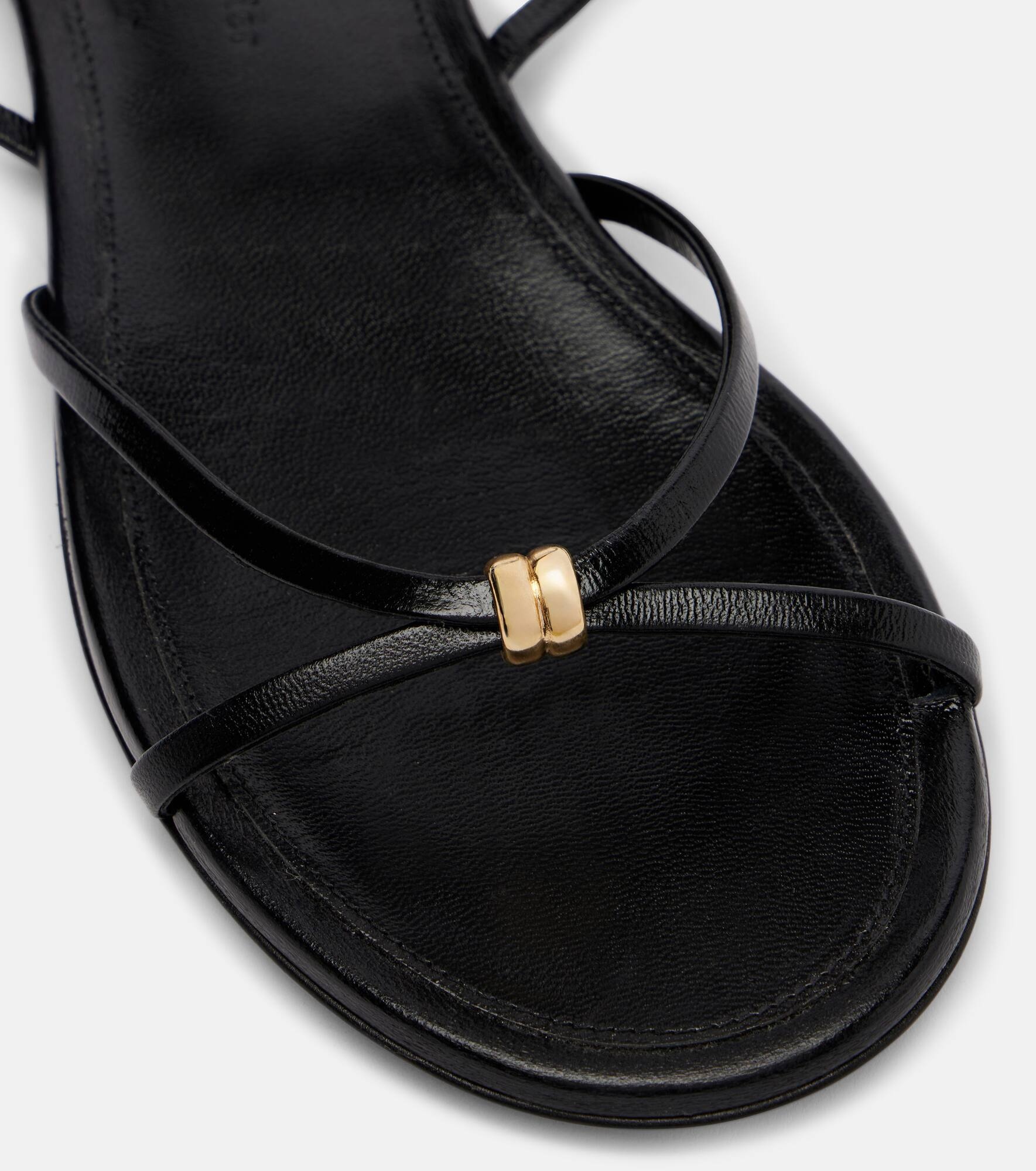 Coil leather sandals - 5