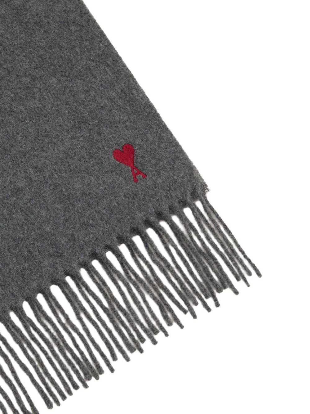 Ami de Coeur monogram-motif wool scarf - 2