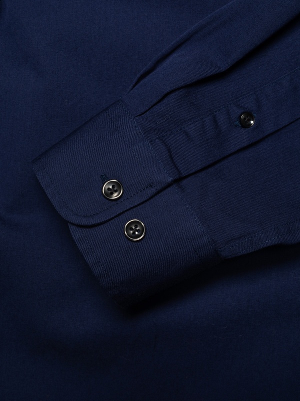 John Button Down Standard Shirt Mid Blue - 4