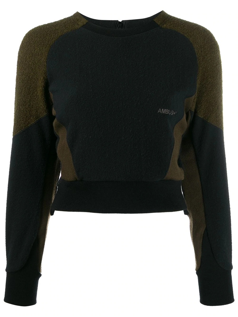 fleece panel sweatshirt 1