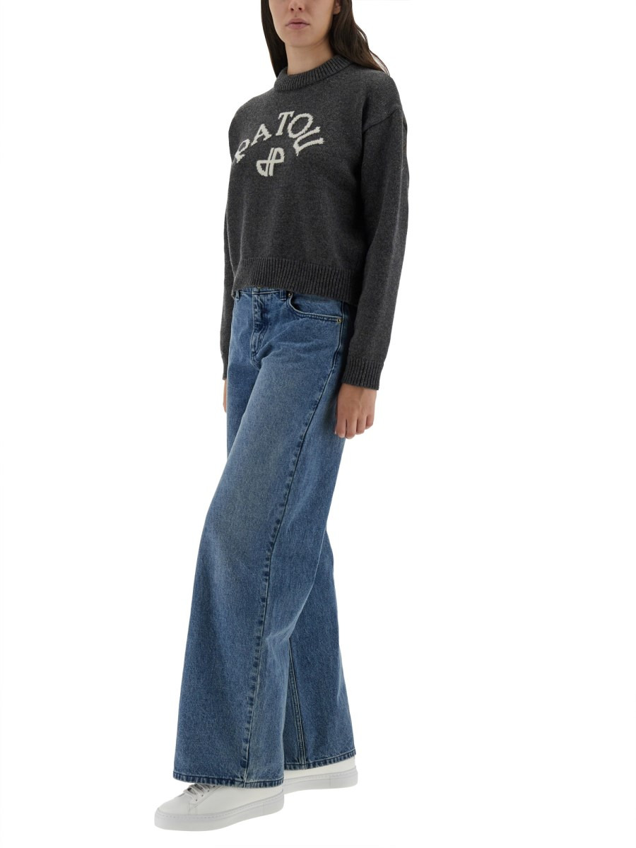 WOOL SWEATER WITH LOGO AND MONOGRAM JP - 2