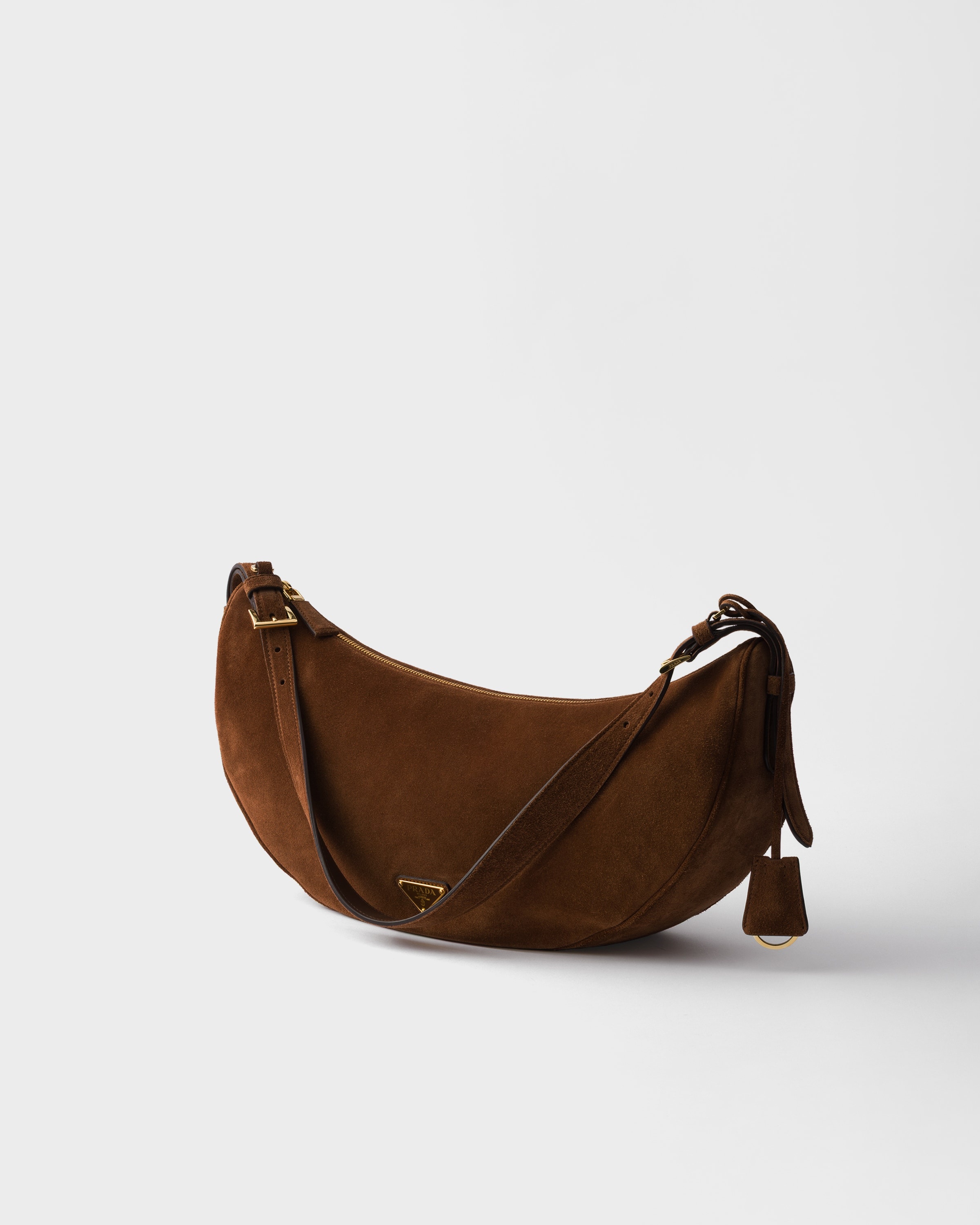 Prada Demi-lune large suede shoulder bag - 3