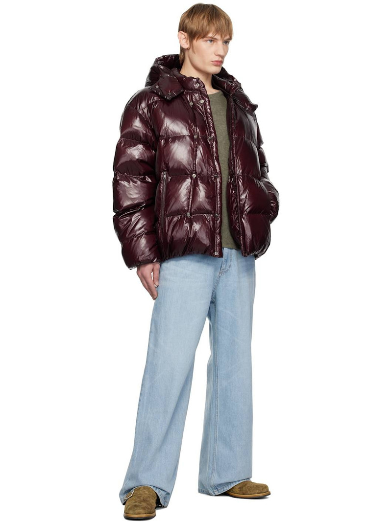 Wooyoungmi Burgundy Hood Goose Down Jacket outlook