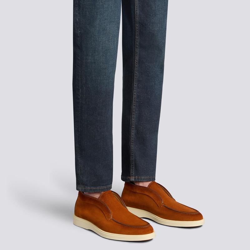 Santoni Men's orange suede desert boot outlook