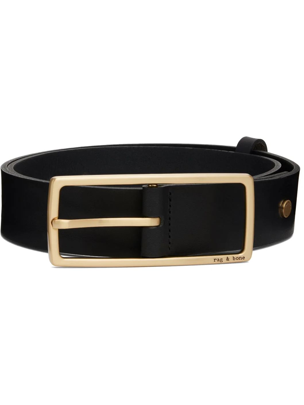 Black Rebound Leather Belt - 1