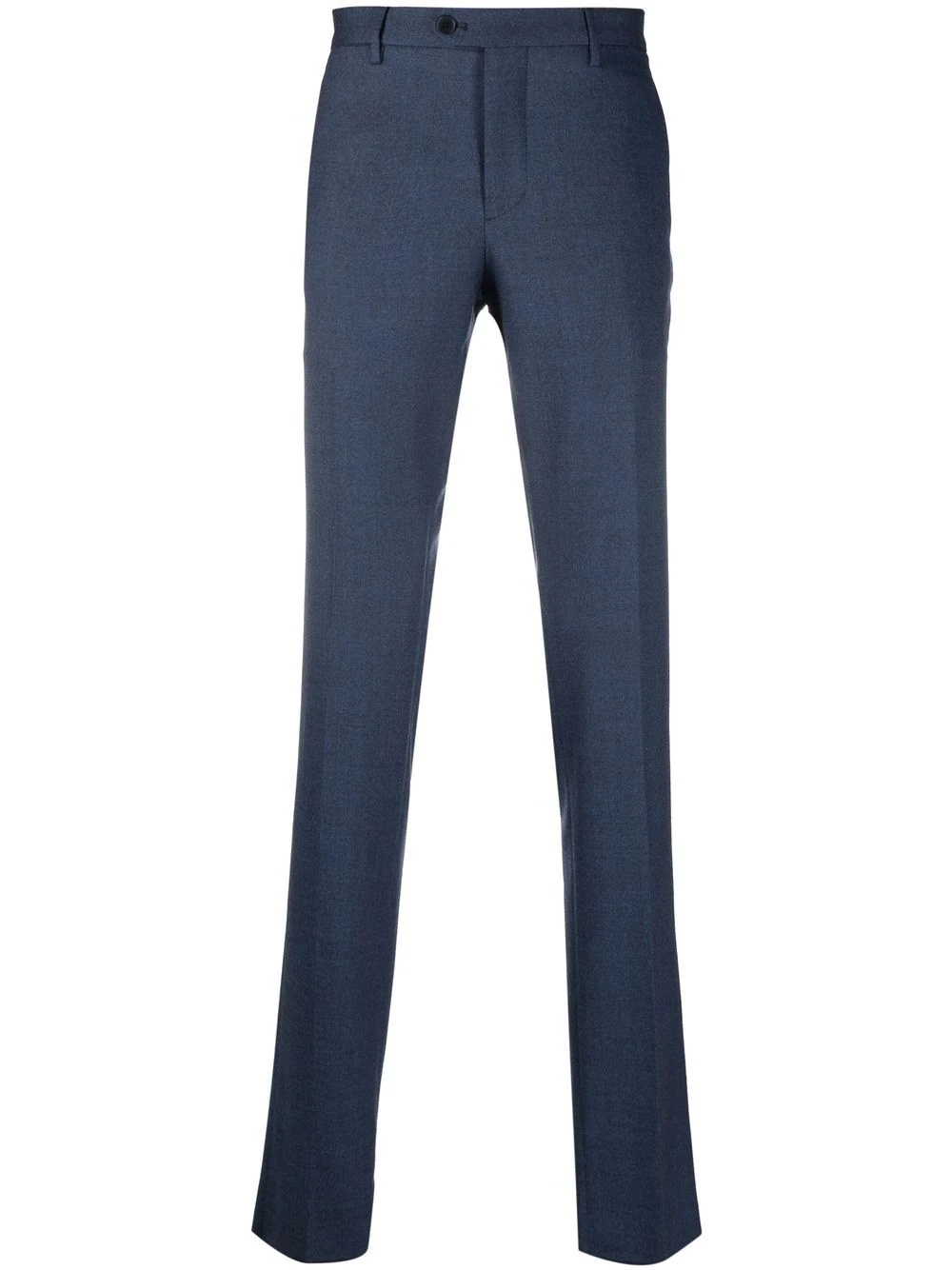 pressed crease wool-blend trousers - 1