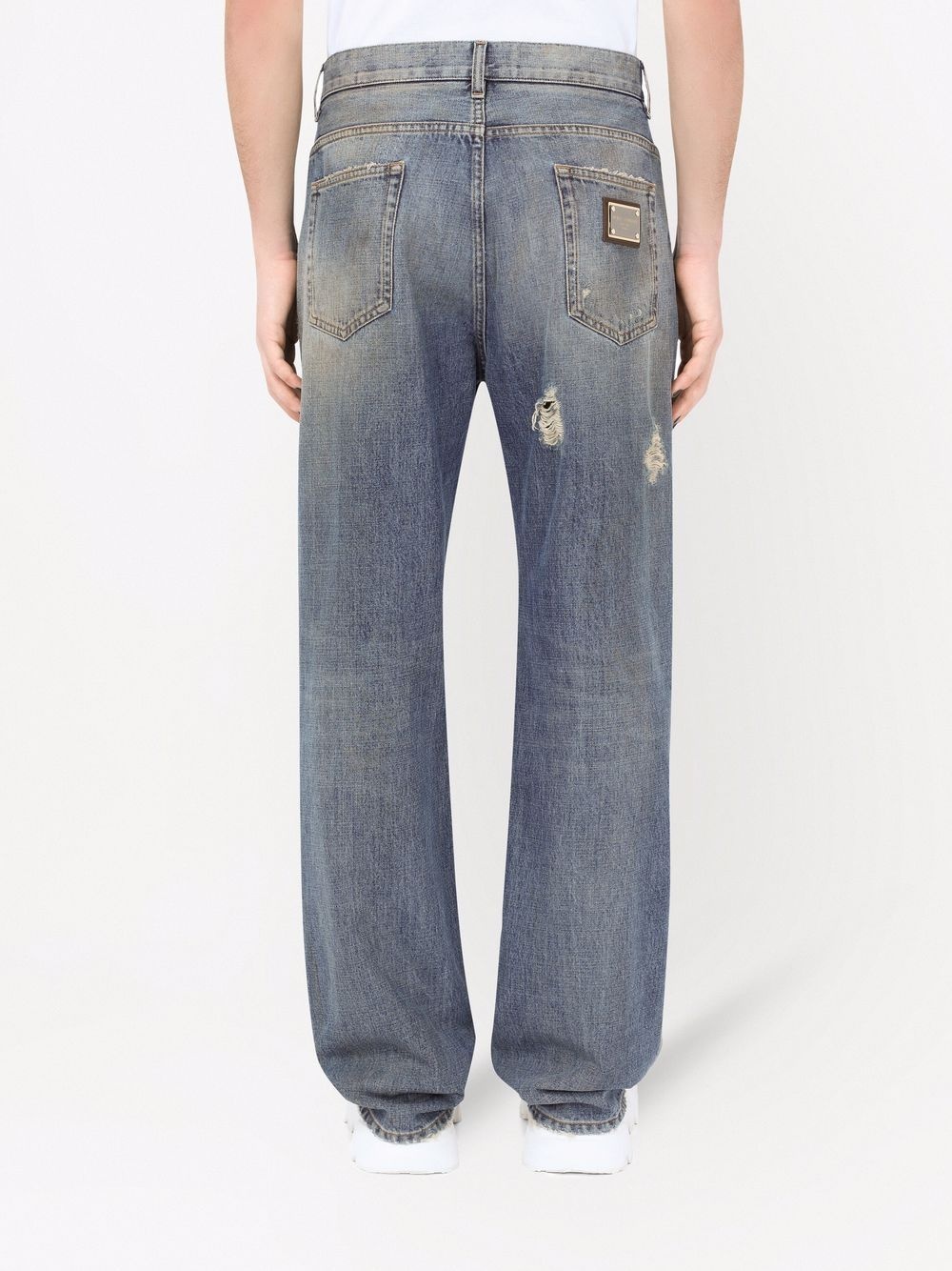 ripped wide-leg jeans - 4