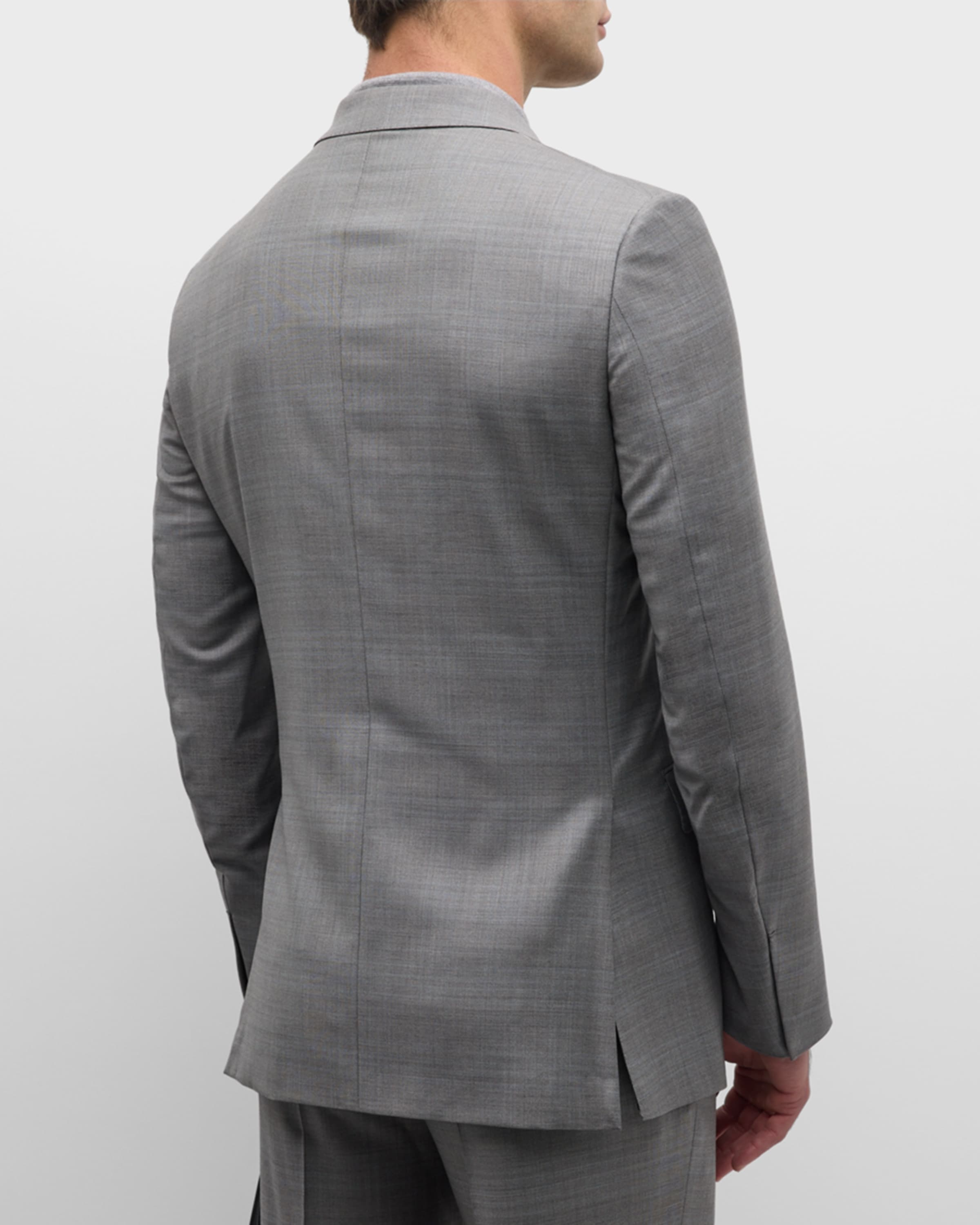 Men's Plaid Wool Suit - 6