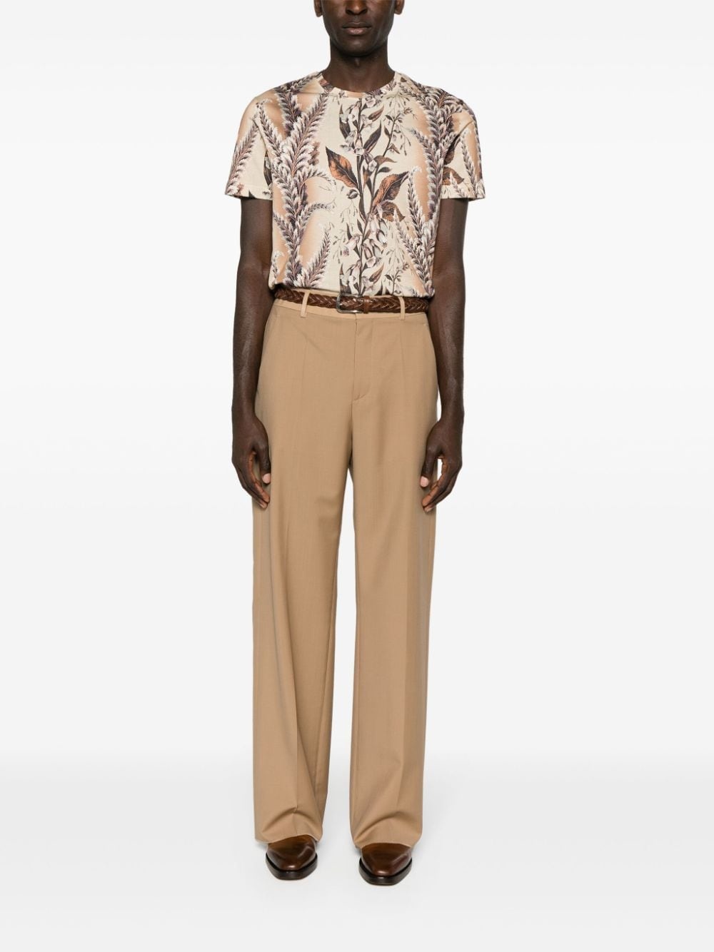 botanical-print cotton T-shirt - 2