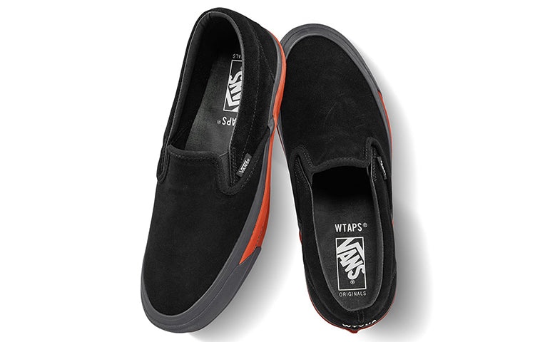 Vans WTAPS x Og Classic Slip-On Lx 'Black Red' VN0A45JK20E - 5