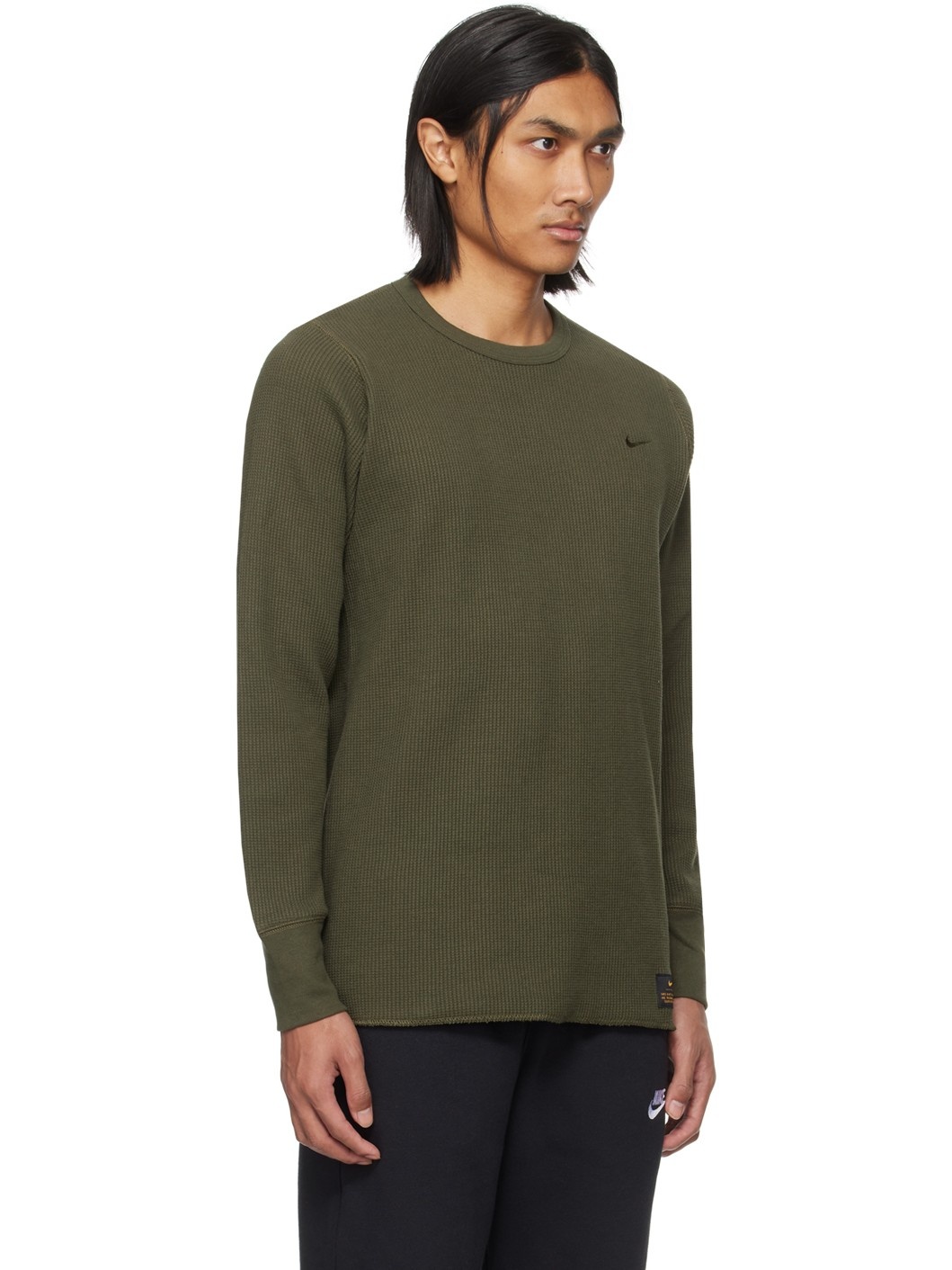 Green Embroidered Long Sleeve T-Shirt - 2