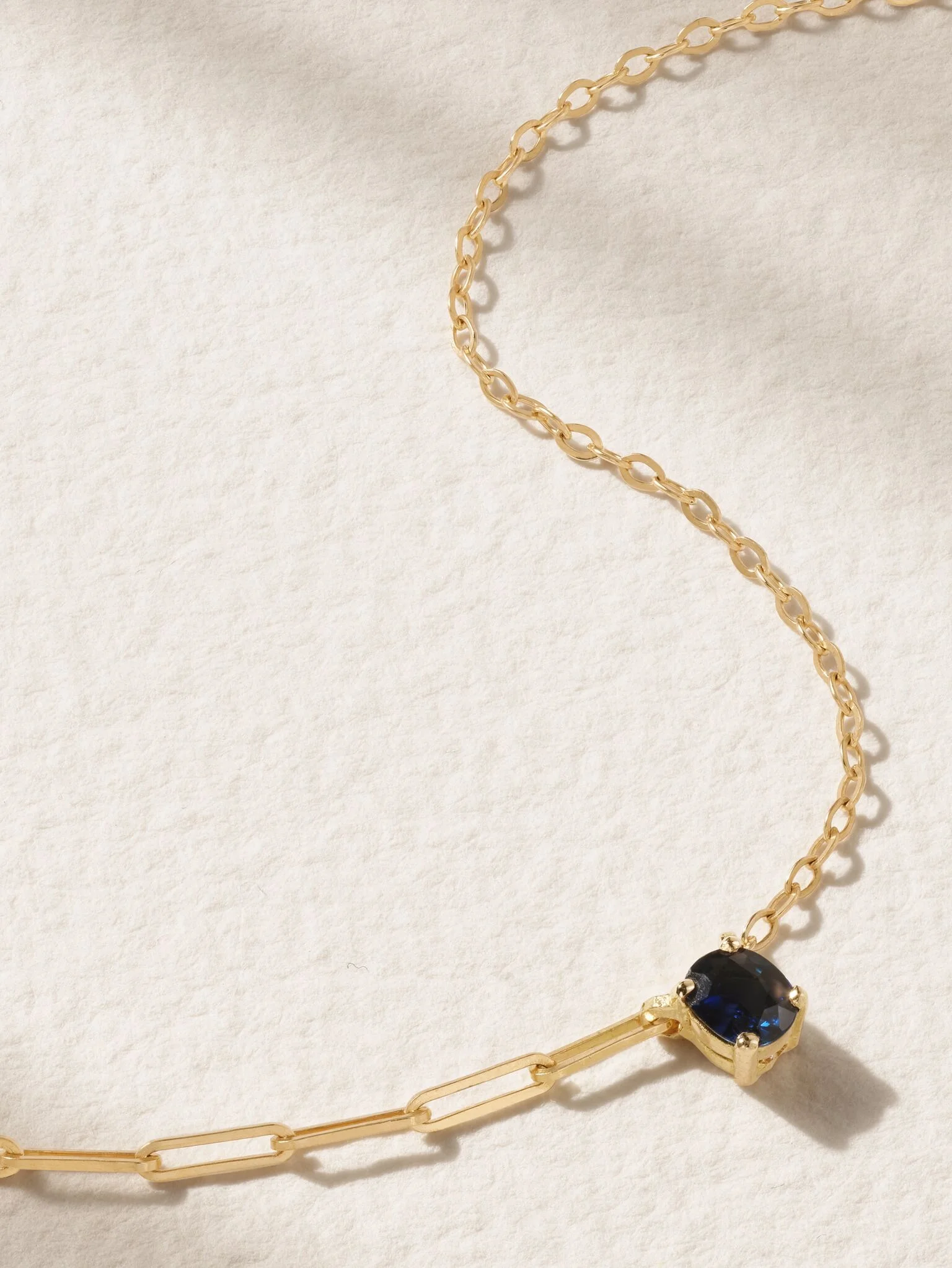 18-karat gold sapphire necklace Blue - 1