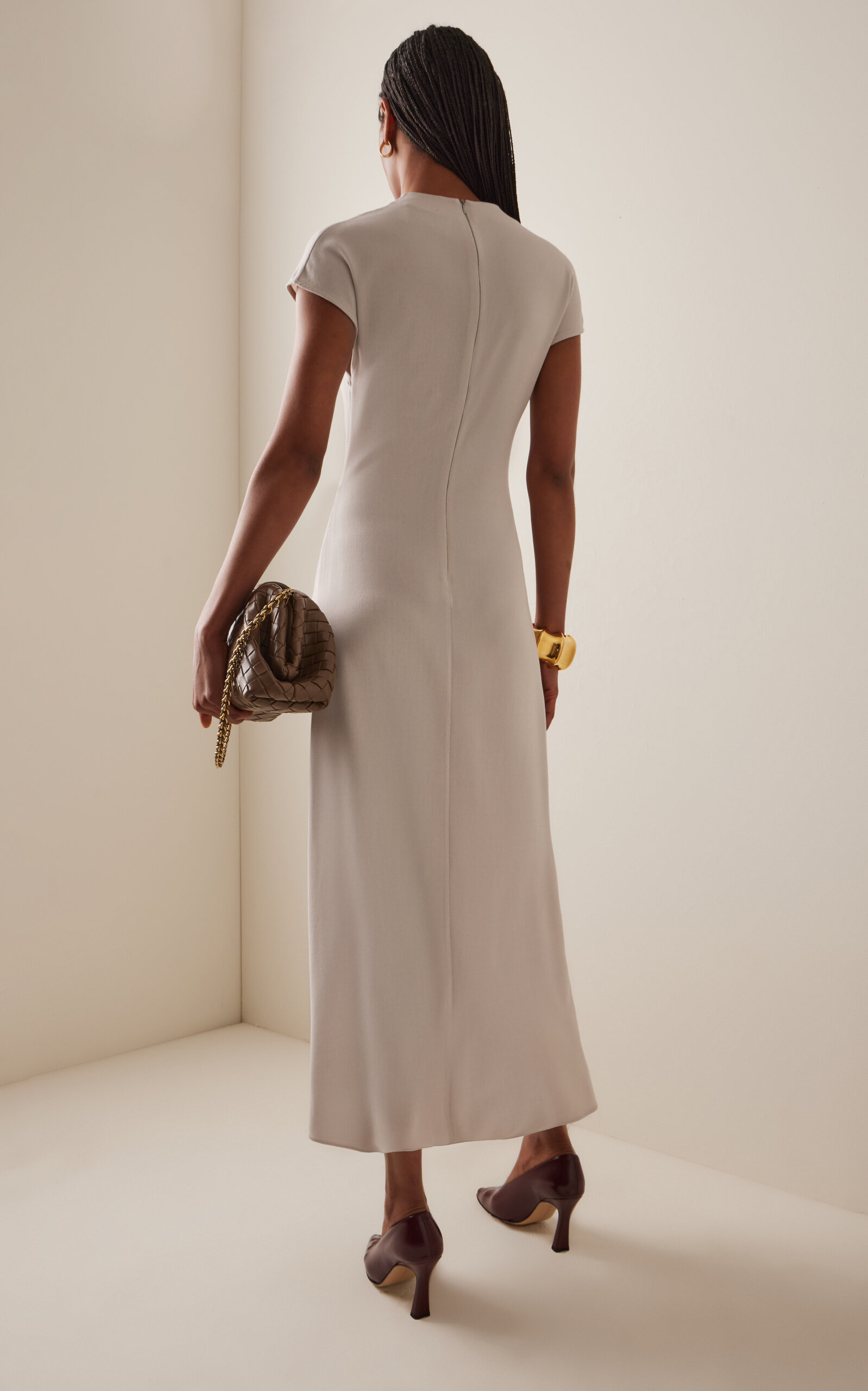 Clem Crepe Midi Dress grey - 4