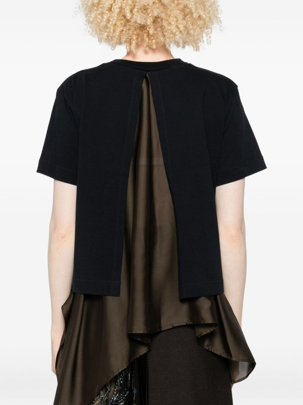 draped-hem T-shirt - 4