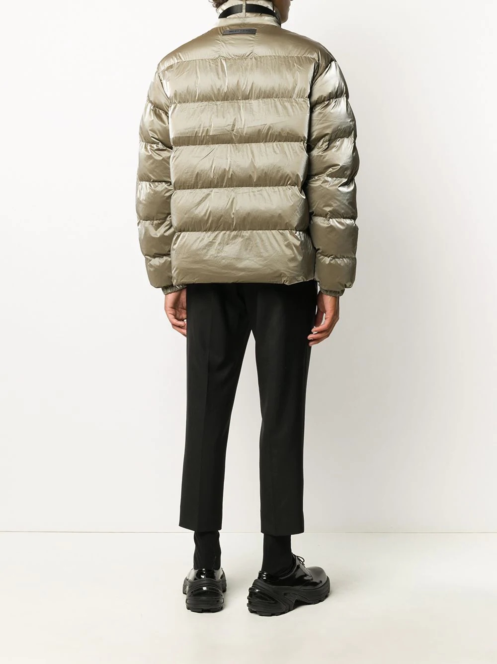 clip-neck quilted puffer jacket  - 7