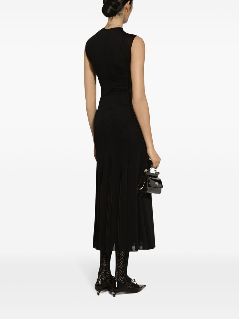 Organzino sleeveless flared 미디 드레스 4