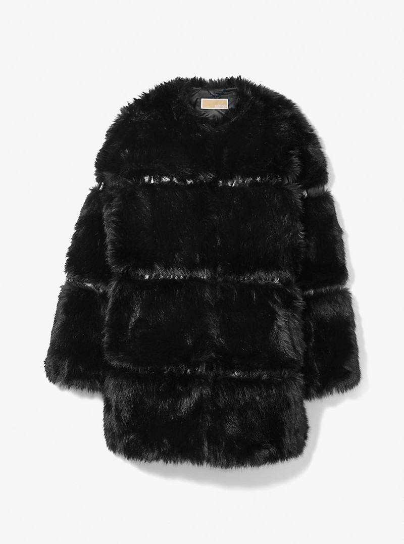 Faux Fur and Patent Coat 3