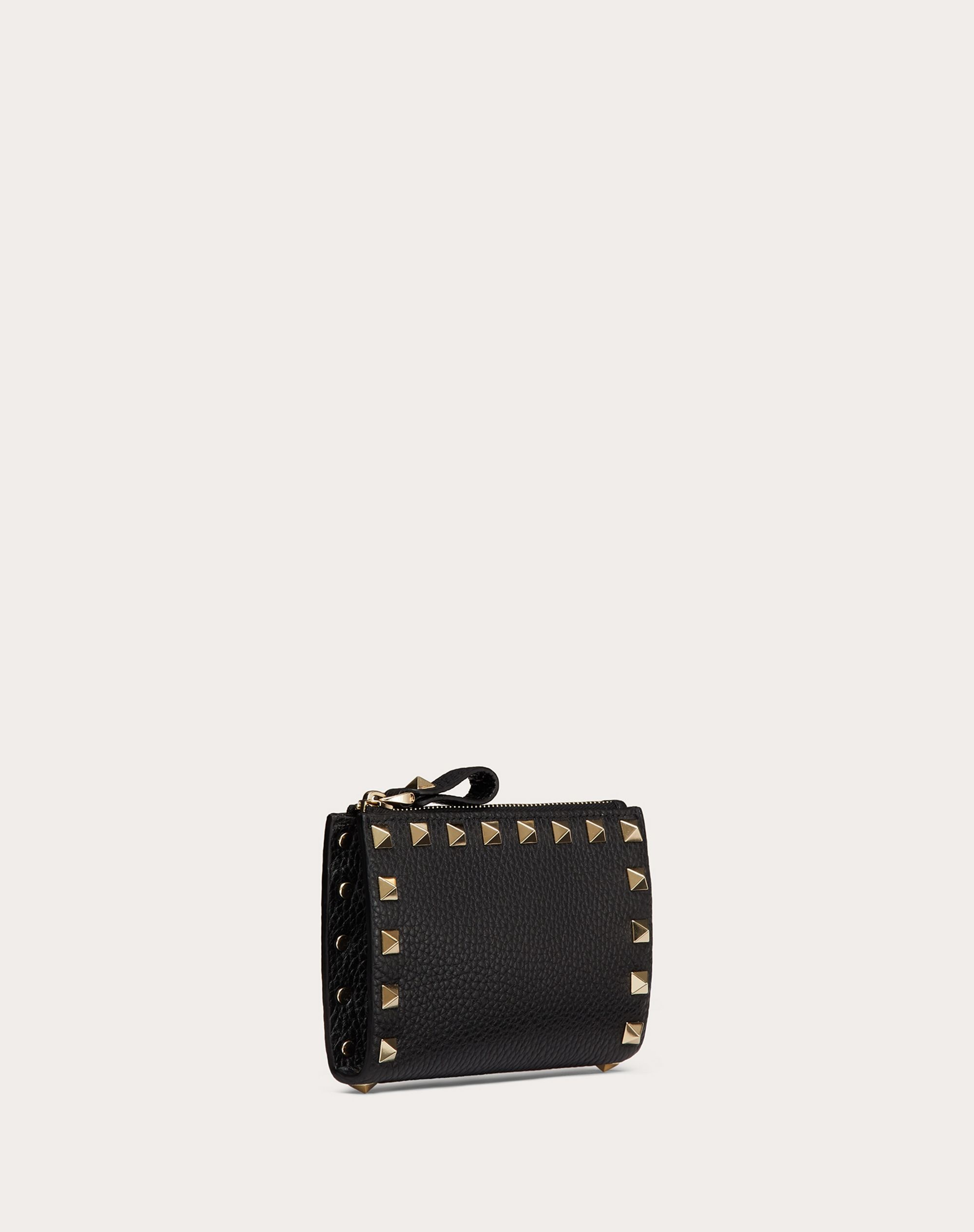 Rockstud Grainy Calfskin Keychain - 4