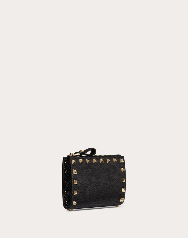 Rockstud Grainy Calfskin Keychain 4