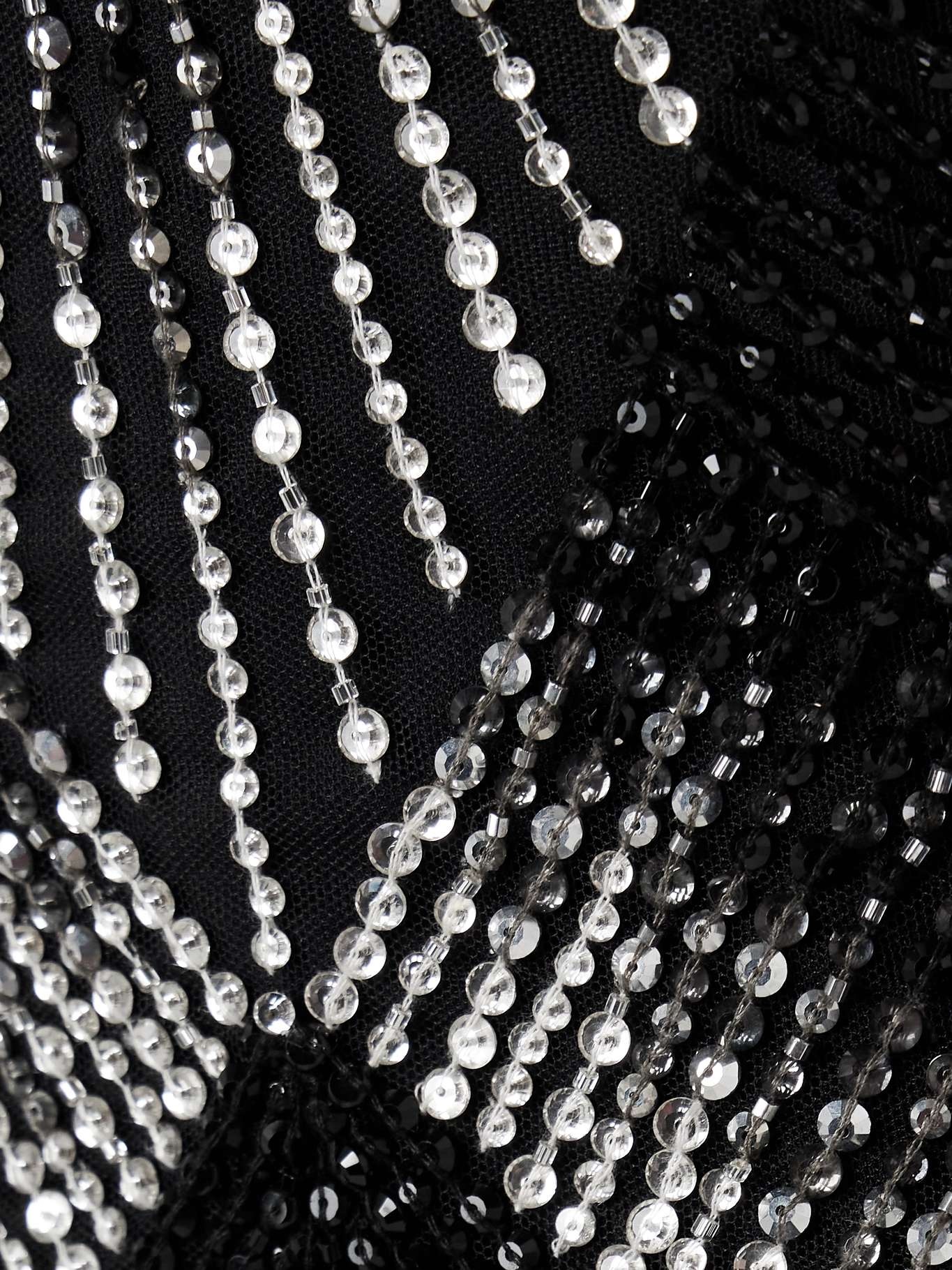 Strapless embellished tulle gown Black - 4
