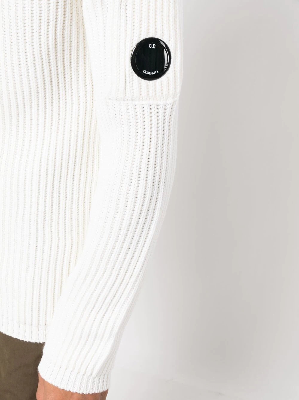 Lens-detail zip-up cardigan - 5