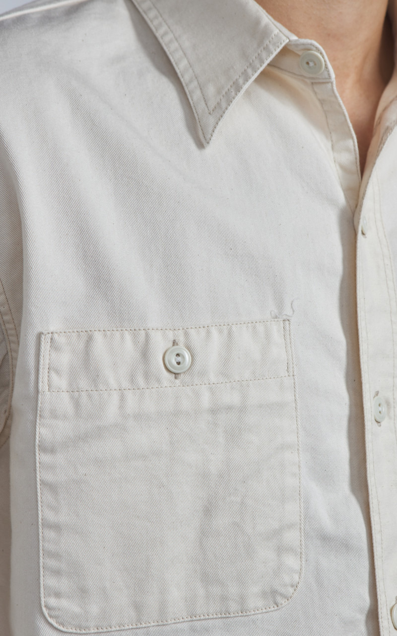4087-2 TWILL WORK SHIRT ECRU - 4