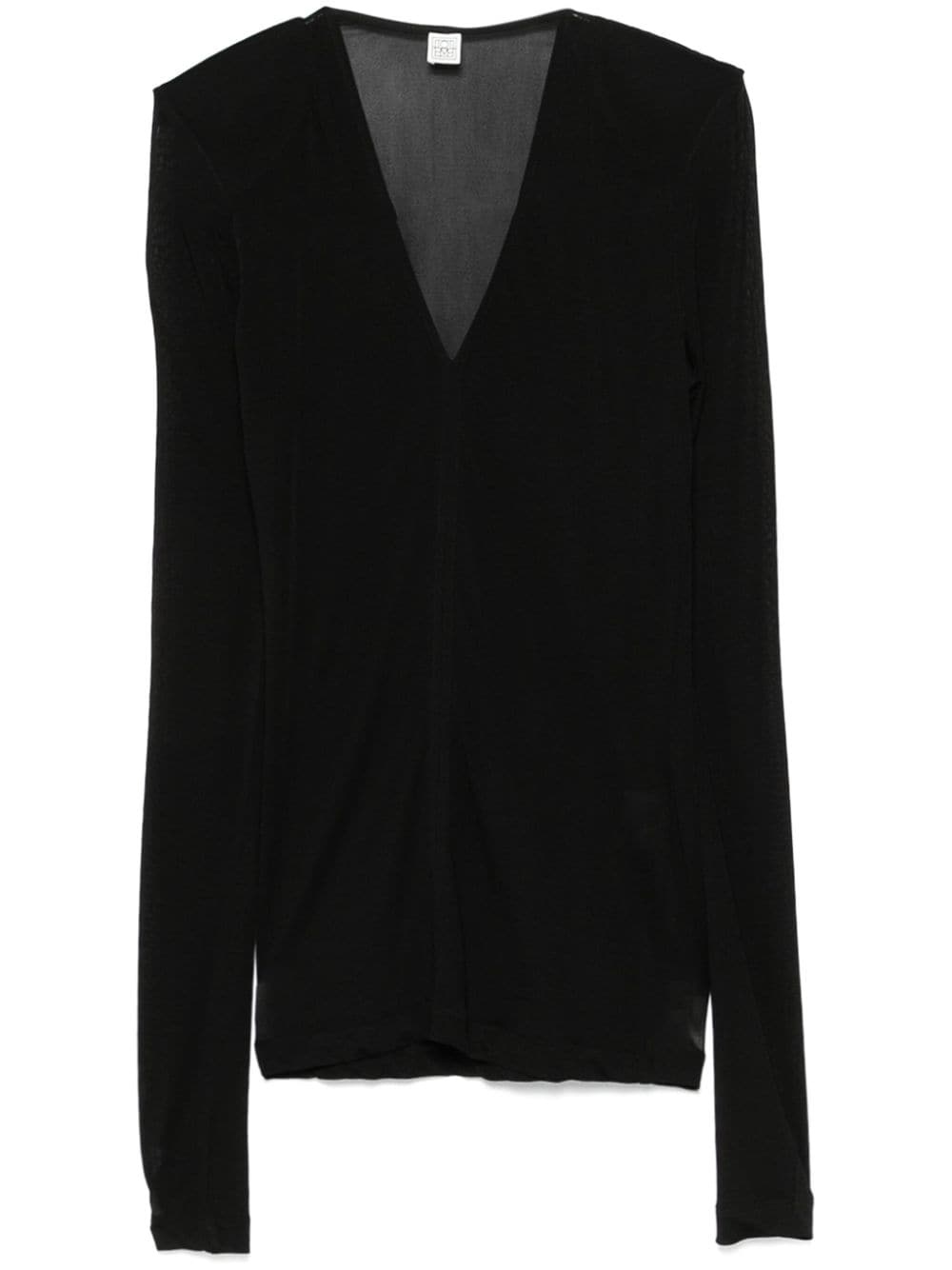 plunging V-neck top - 1