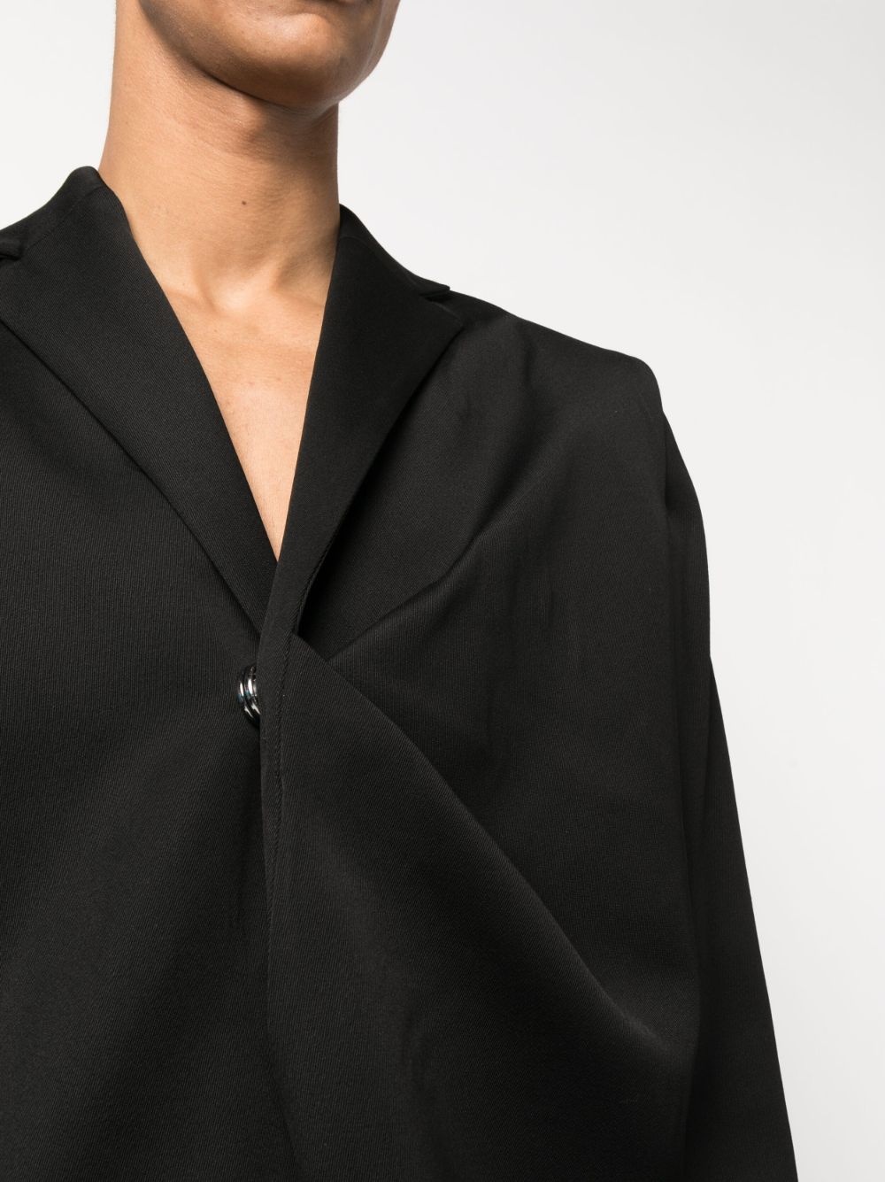 BIANCA SAUNDERS gathered single-breasted blazer | REVERSIBLE