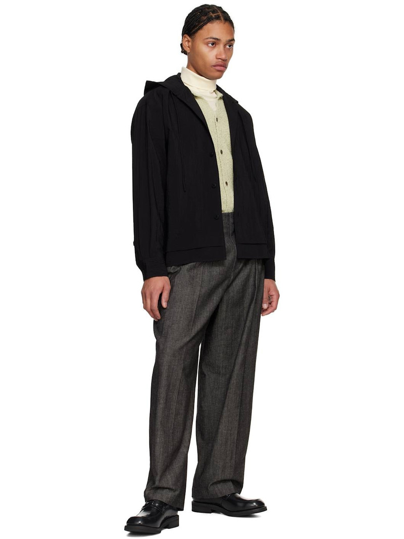 LE17SEPTEMBRE Black Double Layered Hooded Shirt outlook
