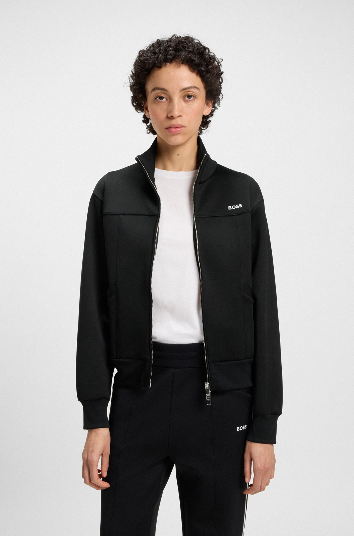 ZIP-UP SWEATSHIRT WITH CONTRAST LOGO - 2