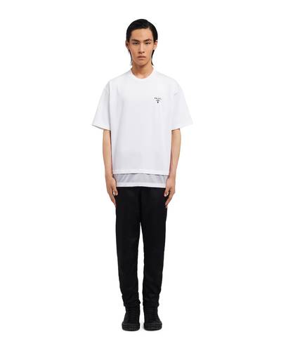 Prada Cotton T-Shirt with nylon details outlook