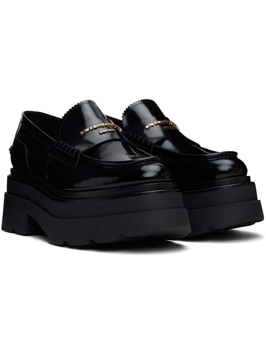 Black Carter Platform Loafers - 4