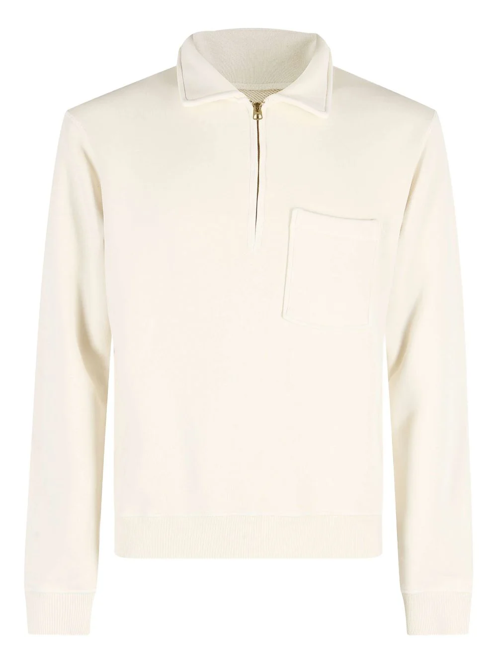 chest-pocket half-zipped sweatshirt - 1