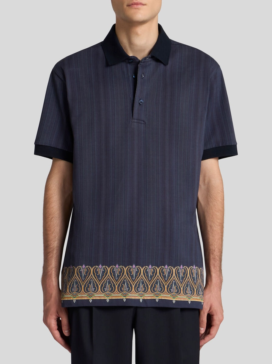 STRIPED COTTON POLO SHIRT - 2