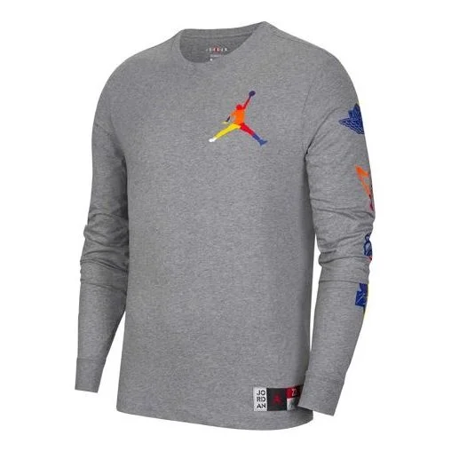 Air Jordan Long Sleeve Round Neck Men Grey DA6763-091 - 1