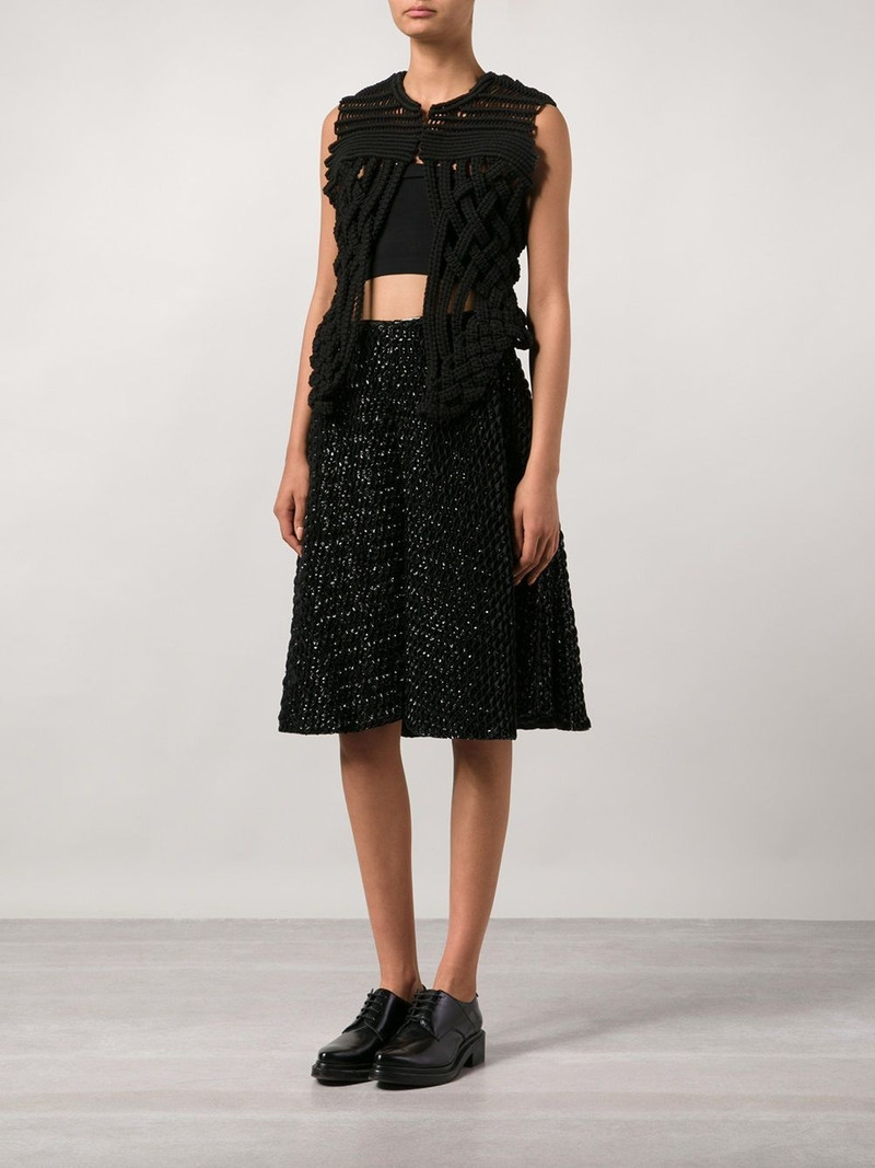 Noir Kei Ninomiya textured skirt outlook