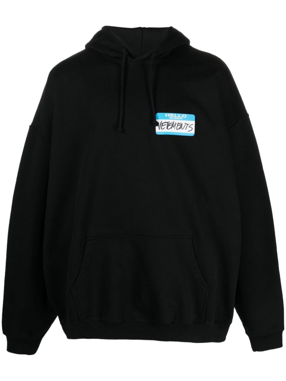 Name-tag printed hoodie - 1