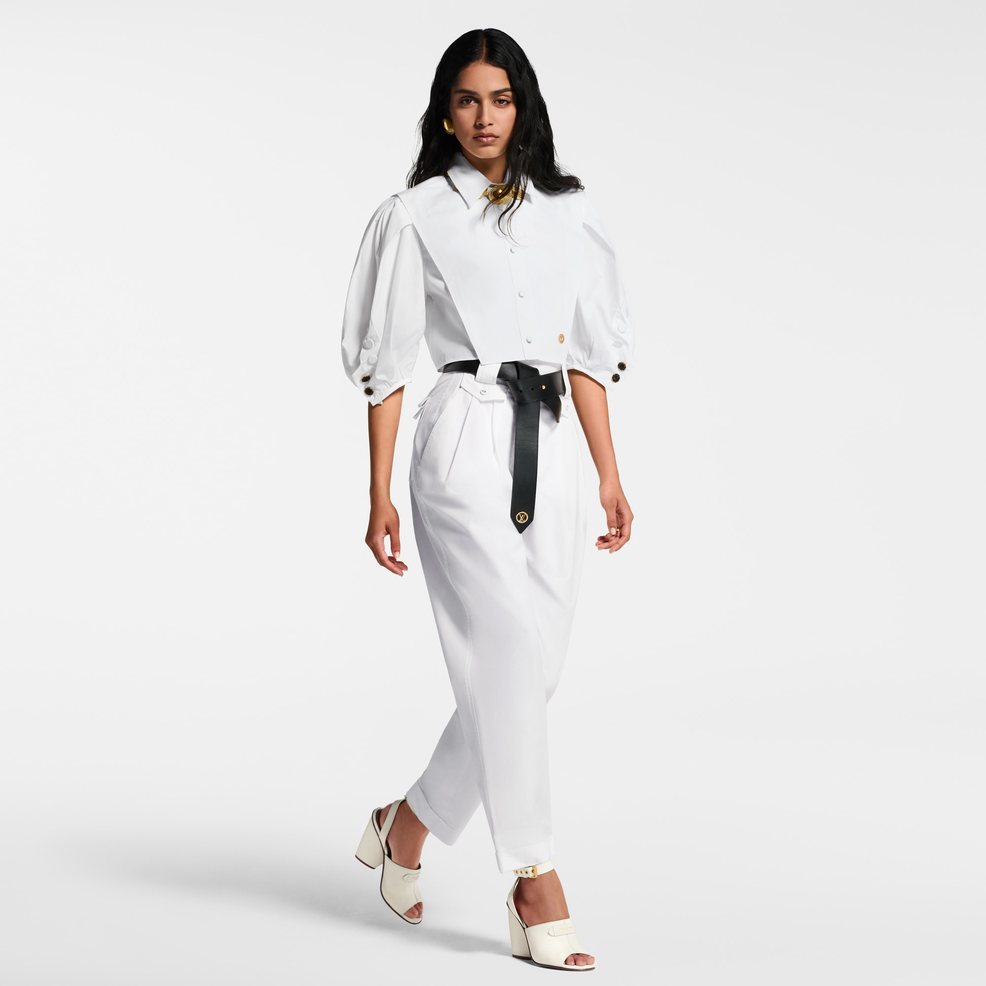 Cuffed Wide-Leg Pants - 6
