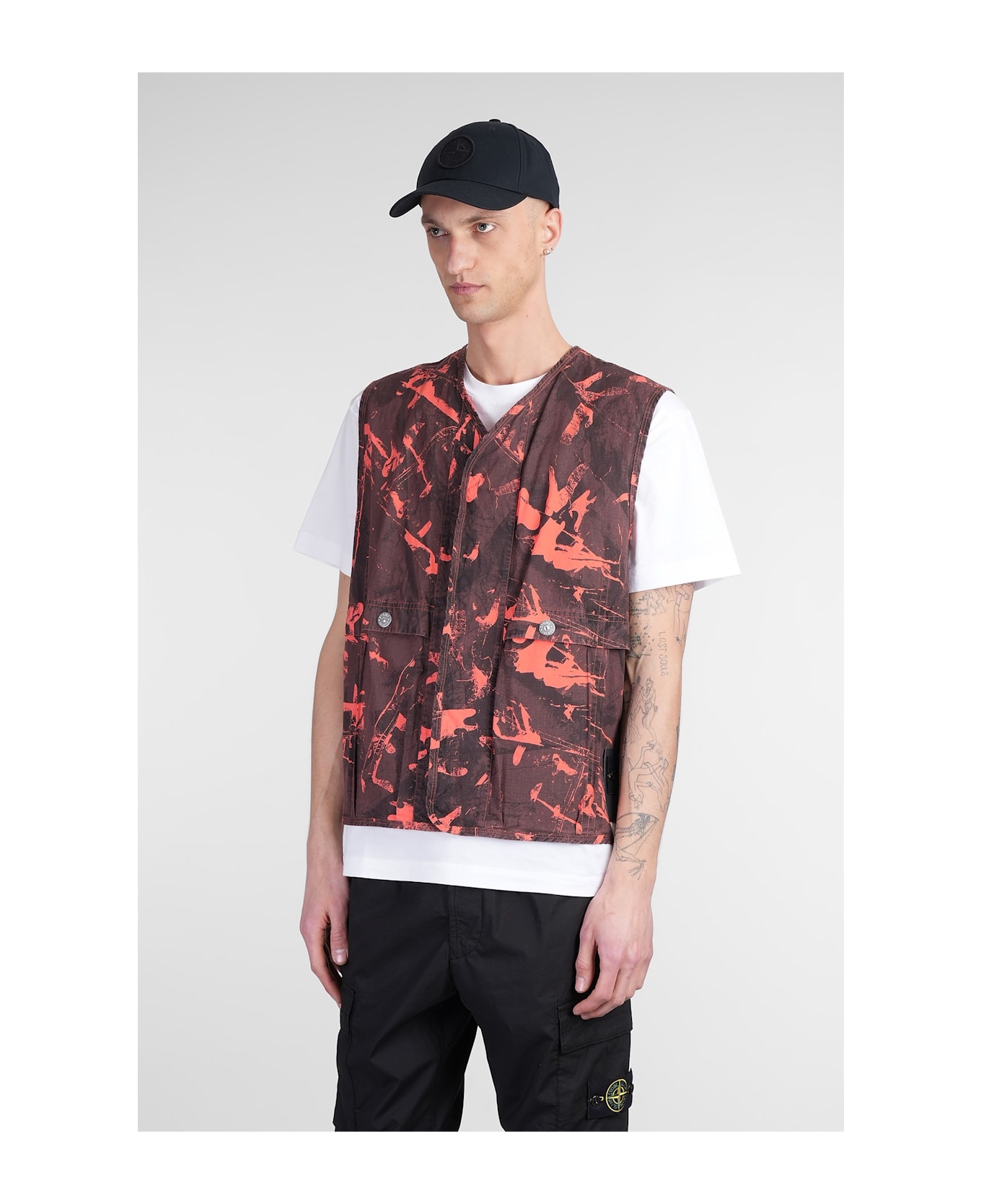 Vest In Black Cotton - 4