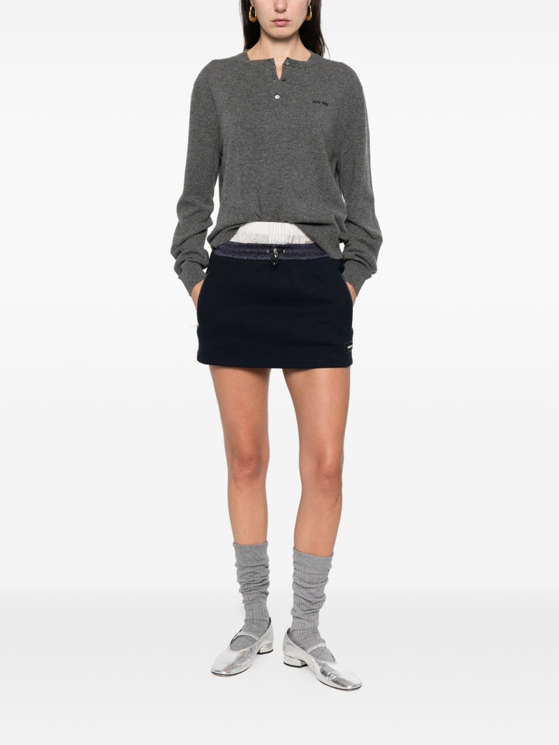 Miu Miu zip detail skirt outlook