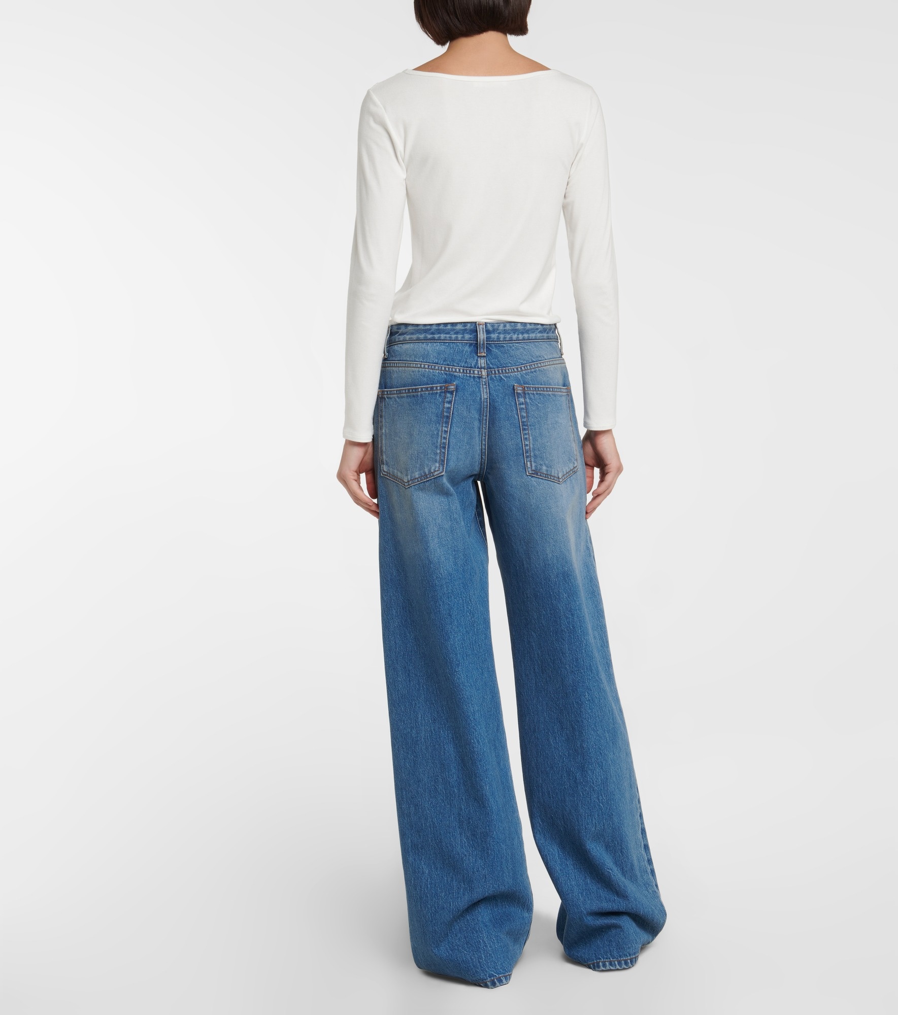 Eglitta mid-rise wide-leg jeans - 3