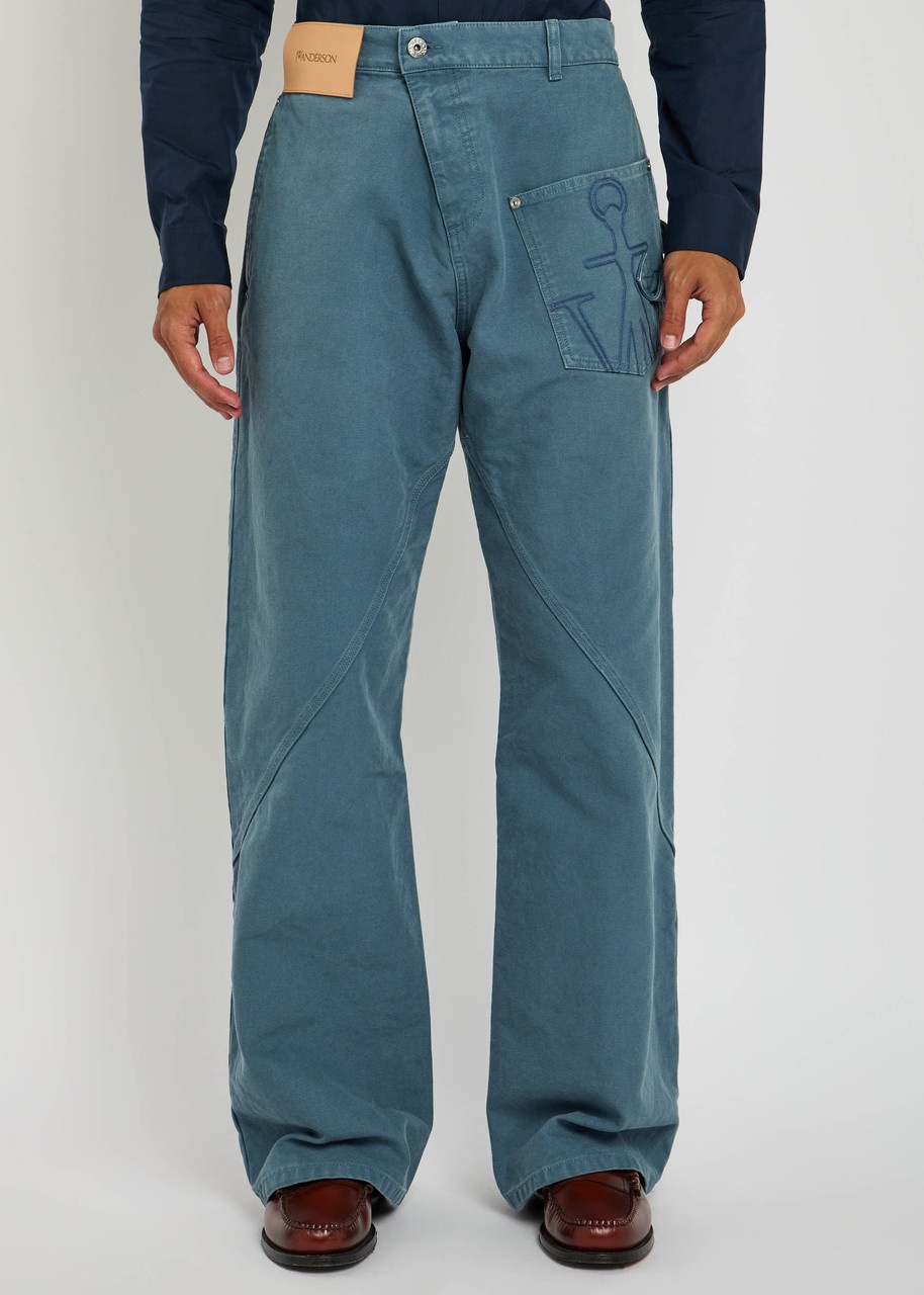 JW Anderson Twisted Workwear Wide-leg Canvas Jeans - 2